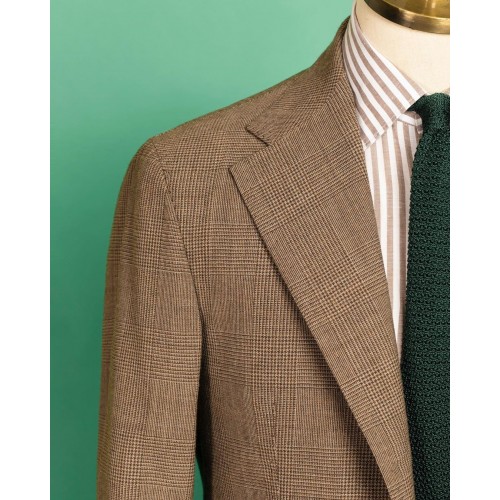 Plain Weave Walnut Classic Prince of Wales Check by the Ficus